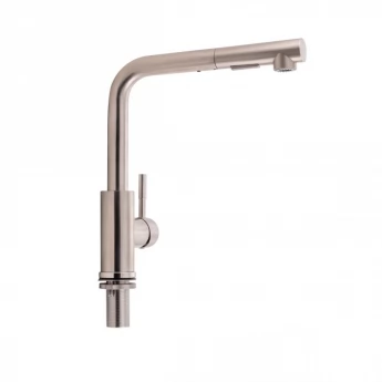 Смеситель для кухни Qtap Karuska с выдвижным изливом QTKAR91103FN Brushed Nickel PVD