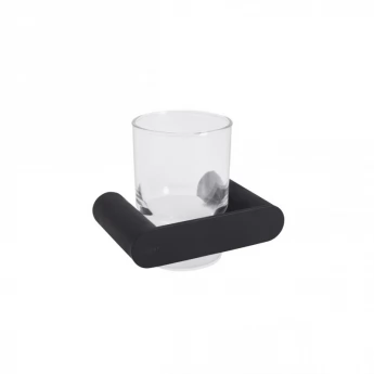 Склянка з тримачем Qtap Scorpio настінний QTSTK6102103B Black (Sklenka)