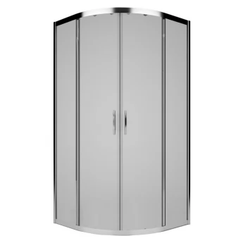 REKORD душова кабіна 90см, напівкругла, прозоре скло, профіль сріблястий металік