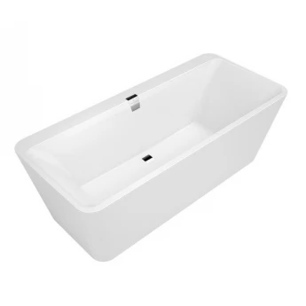 VILLEROY & BOCH SQUARO EDGE 12 ванна 180*80см, отдельностоящая, с белой панелью BQ180SQE7PDV-01